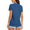 imageMAGCOMSEN Womens T Shirts VNeck Short Sleeve UPF 50 Sun Protection Performance Quick Dry Athletic Shirts Tee TopsBlue Grey