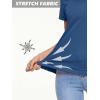 imageMAGCOMSEN Womens T Shirts VNeck Short Sleeve UPF 50 Sun Protection Performance Quick Dry Athletic Shirts Tee TopsBlue Grey