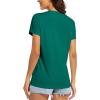 imageMAGCOMSEN Womens T Shirts VNeck Short Sleeve UPF 50 Sun Protection Performance Quick Dry Athletic Shirts Tee TopsJade Green