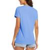 imageMAGCOMSEN Womens T Shirts VNeck Short Sleeve UPF 50 Sun Protection Performance Quick Dry Athletic Shirts Tee TopsLight Blue