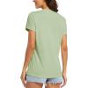 imageMAGCOMSEN Womens T Shirts VNeck Short Sleeve UPF 50 Sun Protection Performance Quick Dry Athletic Shirts Tee TopsLight Green