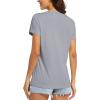 imageMAGCOMSEN Womens T Shirts VNeck Short Sleeve UPF 50 Sun Protection Performance Quick Dry Athletic Shirts Tee TopsLight Grey
