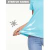 imageMAGCOMSEN Womens T Shirts VNeck Short Sleeve UPF 50 Sun Protection Performance Quick Dry Athletic Shirts Tee TopsLight Lake Blue