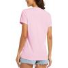 imageMAGCOMSEN Womens T Shirts VNeck Short Sleeve UPF 50 Sun Protection Performance Quick Dry Athletic Shirts Tee TopsLight Pink