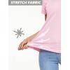 imageMAGCOMSEN Womens T Shirts VNeck Short Sleeve UPF 50 Sun Protection Performance Quick Dry Athletic Shirts Tee TopsLight Pink