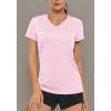 imageMAGCOMSEN Womens T Shirts VNeck Short Sleeve UPF 50 Sun Protection Performance Quick Dry Athletic Shirts Tee TopsLight Pink