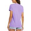 imageMAGCOMSEN Womens T Shirts VNeck Short Sleeve UPF 50 Sun Protection Performance Quick Dry Athletic Shirts Tee TopsLight Purple