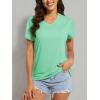 imageMAGCOMSEN Womens T Shirts VNeck Short Sleeve UPF 50 Sun Protection Performance Quick Dry Athletic Shirts Tee TopsMint Green