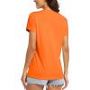 imageMAGCOMSEN Womens T Shirts VNeck Short Sleeve UPF 50 Sun Protection Performance Quick Dry Athletic Shirts Tee TopsOrange
