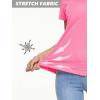 imageMAGCOMSEN Womens T Shirts VNeck Short Sleeve UPF 50 Sun Protection Performance Quick Dry Athletic Shirts Tee TopsRose