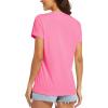 imageMAGCOMSEN Womens T Shirts VNeck Short Sleeve UPF 50 Sun Protection Performance Quick Dry Athletic Shirts Tee TopsRose