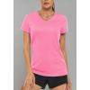 imageMAGCOMSEN Womens T Shirts VNeck Short Sleeve UPF 50 Sun Protection Performance Quick Dry Athletic Shirts Tee TopsRose