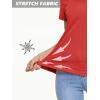 imageMAGCOMSEN Womens T Shirts VNeck Short Sleeve UPF 50 Sun Protection Performance Quick Dry Athletic Shirts Tee TopsTomato Red