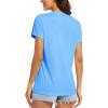 imageMAGCOMSEN Womens T Shirts VNeck Short Sleeve UPF 50 Sun Protection Performance Quick Dry Athletic Shirts Tee TopsWaterfall Blue