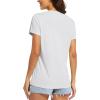 imageMAGCOMSEN Womens T Shirts VNeck Short Sleeve UPF 50 Sun Protection Performance Quick Dry Athletic Shirts Tee TopsWhite
