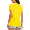 imageMAGCOMSEN Womens T Shirts VNeck Short Sleeve UPF 50 Sun Protection Performance Quick Dry Athletic Shirts Tee TopsYellow