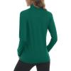 imageMAGCOMSEN Womens UPF 50 Lightweight Athletic Jacket Sun Protection Full Zip Long Sleeve Shirts Hiking Outdoor PocketsEmerald Green