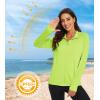 imageMAGCOMSEN Womens UPF 50 Lightweight Athletic Jacket Sun Protection Full Zip Long Sleeve Shirts Hiking Outdoor PocketsFluorescent Yellow