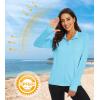 imageMAGCOMSEN Womens UPF 50 Lightweight Athletic Jacket Sun Protection Full Zip Long Sleeve Shirts Hiking Outdoor PocketsLight Blue