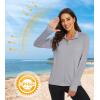 imageMAGCOMSEN Womens UPF 50 Lightweight Athletic Jacket Sun Protection Full Zip Long Sleeve Shirts Hiking Outdoor PocketsLight Grey