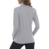imageMAGCOMSEN Womens UPF 50 Lightweight Athletic Jacket Sun Protection Full Zip Long Sleeve Shirts Hiking Outdoor PocketsLight Grey