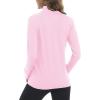 imageMAGCOMSEN Womens UPF 50 Lightweight Athletic Jacket Sun Protection Full Zip Long Sleeve Shirts Hiking Outdoor PocketsLight Pink