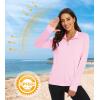 imageMAGCOMSEN Womens UPF 50 Lightweight Athletic Jacket Sun Protection Full Zip Long Sleeve Shirts Hiking Outdoor PocketsLight Pink