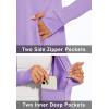 imageMAGCOMSEN Womens UPF 50 Lightweight Athletic Jacket Sun Protection Full Zip Long Sleeve Shirts Hiking Outdoor PocketsLight Purple
