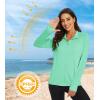 imageMAGCOMSEN Womens UPF 50 Lightweight Athletic Jacket Sun Protection Full Zip Long Sleeve Shirts Hiking Outdoor PocketsMint Green