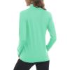 imageMAGCOMSEN Womens UPF 50 Lightweight Athletic Jacket Sun Protection Full Zip Long Sleeve Shirts Hiking Outdoor PocketsMint Green