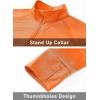 imageMAGCOMSEN Womens UPF 50 Lightweight Athletic Jacket Sun Protection Full Zip Long Sleeve Shirts Hiking Outdoor PocketsOrange