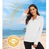 imageMAGCOMSEN Womens UPF 50 Lightweight Athletic Jacket Sun Protection Full Zip Long Sleeve Shirts Hiking Outdoor PocketsWhite