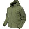 imageMAGCOMSEN Mens Military Tactical Jacket Warm Fleece Hoodies Sport Outdoor Winter Coats WindbreakerArmy Green