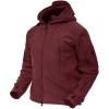 imageMAGCOMSEN Mens Military Tactical Jacket Warm Fleece Hoodies Sport Outdoor Winter Coats WindbreakerWine Red