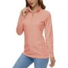 imageMAGCOMSEN Womens Shirts Long Sleeve 14 Zip UPF50 UV Sun Protection Quick Dry Workout Hiking Athletic Shirts Rash GuardApricot