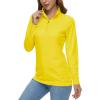 imageMAGCOMSEN Womens Shirts Long Sleeve 14 Zip UPF50 UV Sun Protection Quick Dry Workout Hiking Athletic Shirts Rash GuardYellow