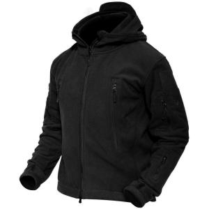imageMAGCOMSEN Mens Military Tactical Jacket Warm Fleece Hoodies Sport Outdoor Winter Coats WindbreakerBlack