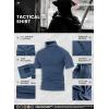 imageMAGCOMSEN Mens Tactical Military Shirts 14 Zip Short Sleeve Slim Fit Camo ShirtBlue Grey