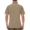 imageMAGCOMSEN Mens Tactical Military Shirts 14 Zip Short Sleeve Slim Fit Camo ShirtKhaki