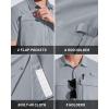imageMAGCOMSEN Mens UPF 50 Fishing Shirts Short Sleeve Sun Protection Shirts Quick Dry Cooling Button Down Shirt Hiking SafariLight Grey