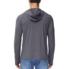 imageMAGCOMSEN Mens UPF 50 Sun Protection Hoodie Shirts Fishing Lightweight Long Sleeve T Shirts Athletic Runing SwimDark Grey