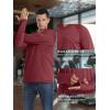 imageMAGCOMSEN Mens UPF 50 Sun Protection Hoodie Shirts Fishing Lightweight Long Sleeve T Shirts Athletic Runing SwimWine Red