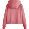 imageMAGCOMSEN Womens Half Zip Cropped Sweatshirts Fleece Lined Hoodie Quarter Zip Pullover Activewear Sweater with PocketsGrey Pink