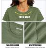 imageMAGCOMSEN Womens Short Sleeve Quick Dry TShirts Wicking Moisture Workout Athletic Running ShirtsArmy Green