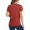 imageMAGCOMSEN Womens Short Sleeve Quick Dry TShirts Wicking Moisture Workout Athletic Running ShirtsDark Orange