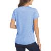 imageMAGCOMSEN Womens Short Sleeve Quick Dry TShirts Wicking Moisture Workout Athletic Running ShirtsLight Blue