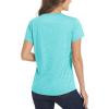 imageMAGCOMSEN Womens Short Sleeve Quick Dry TShirts Wicking Moisture Workout Athletic Running ShirtsLight Green