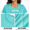 imageMAGCOMSEN Womens Short Sleeve Quick Dry TShirts Wicking Moisture Workout Athletic Running ShirtsLight Green