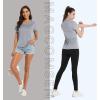 imageMAGCOMSEN Womens Short Sleeve Quick Dry TShirts Wicking Moisture Workout Athletic Running ShirtsLight Grey