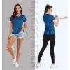 imageMAGCOMSEN Womens Short Sleeve Quick Dry TShirts Wicking Moisture Workout Athletic Running ShirtsMiddle Blue